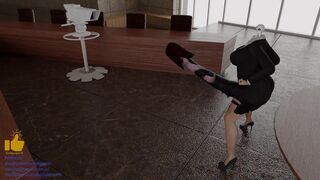 [Boldfinger42] Marvel Black Widow as her own Horse Cock (music version)