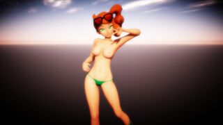 MMD R18 Pokémon - Sonia Topless Sexy Walk