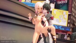 Carol cute and sexy getting cock with clothes - AKT