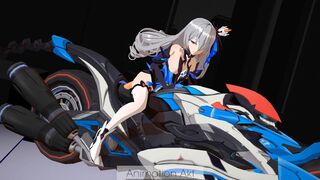 Bronya masturbates with her motorcycle 1 - AKT
