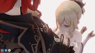 Jean sucks Diluc's dick