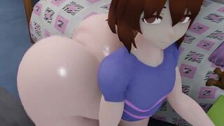 (undertale) frisk showing you her ass