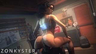 Nico tests out her riding skills Part 1 (black) [Zonkyster]