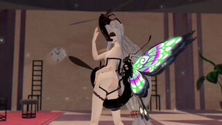 Skadi Arknights Hentai Insects Sex Mmd Nude Dance Purple Wings