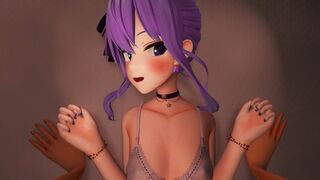 Hoshimachi Suisei Hentai Hololive VTuber Sex Purple Hair MMD 3D