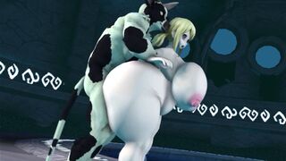 Cow man fucks Lucy