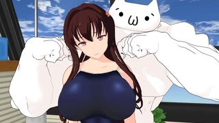 Surprise display in Yamato's swimsuit