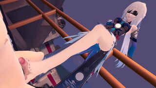 Jingliu does footjob.