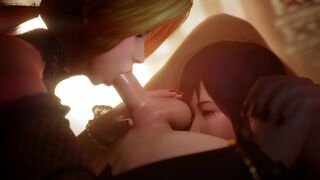 Make love with my wives Helena and Kokoro