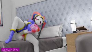 Futa Pomni masturbates