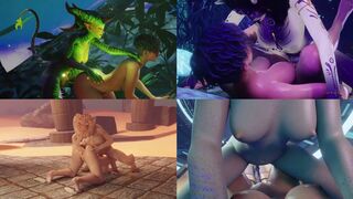 Alien futanari on female