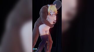 Rin Kagamine Standing Doggystyle