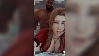 Aerith finally gets some alone time with Barret.[RougeNine]