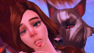 Young Girl Gets Fd by Breeding Crazy Werewolf!