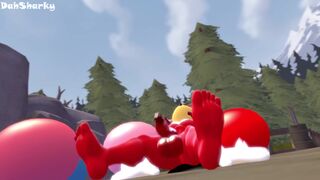 Knuckles popping balloons
