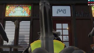 Macro Giantess and Giant Dragon Growth Animation