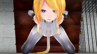 Captured girl is forced into a wooden wall contraption and tickled【くすぐり tickle 】