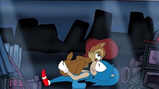 Sally riding Sonic
