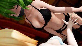 2 girls are hypnotized and forced to tie themselves to a chair.