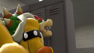 Bowser x Yoshi locker room