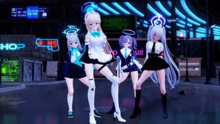 【R-18 MMD】BLACKPINK - Shut Down - Shiroko - Yuuka - Iori - Toki