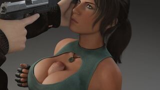 [nagoonimation] Lara Croft forced boobjob