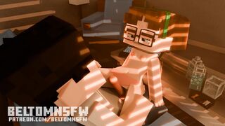 Pussy rubbing Minecraft Animation (BeltomNSFW)