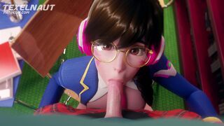 〚Texelnaut〛School D.va Blowjob POV with sound 4K
