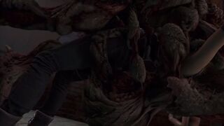 Feeling baby spiders spilling out of your pussy as giant spider fucks both holes