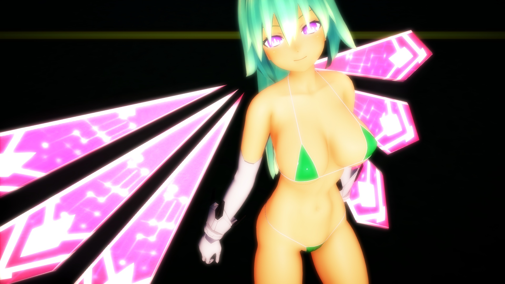 MMD R18 Green Heart Bikini Lupin