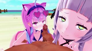 Shion & Aqua Threesome