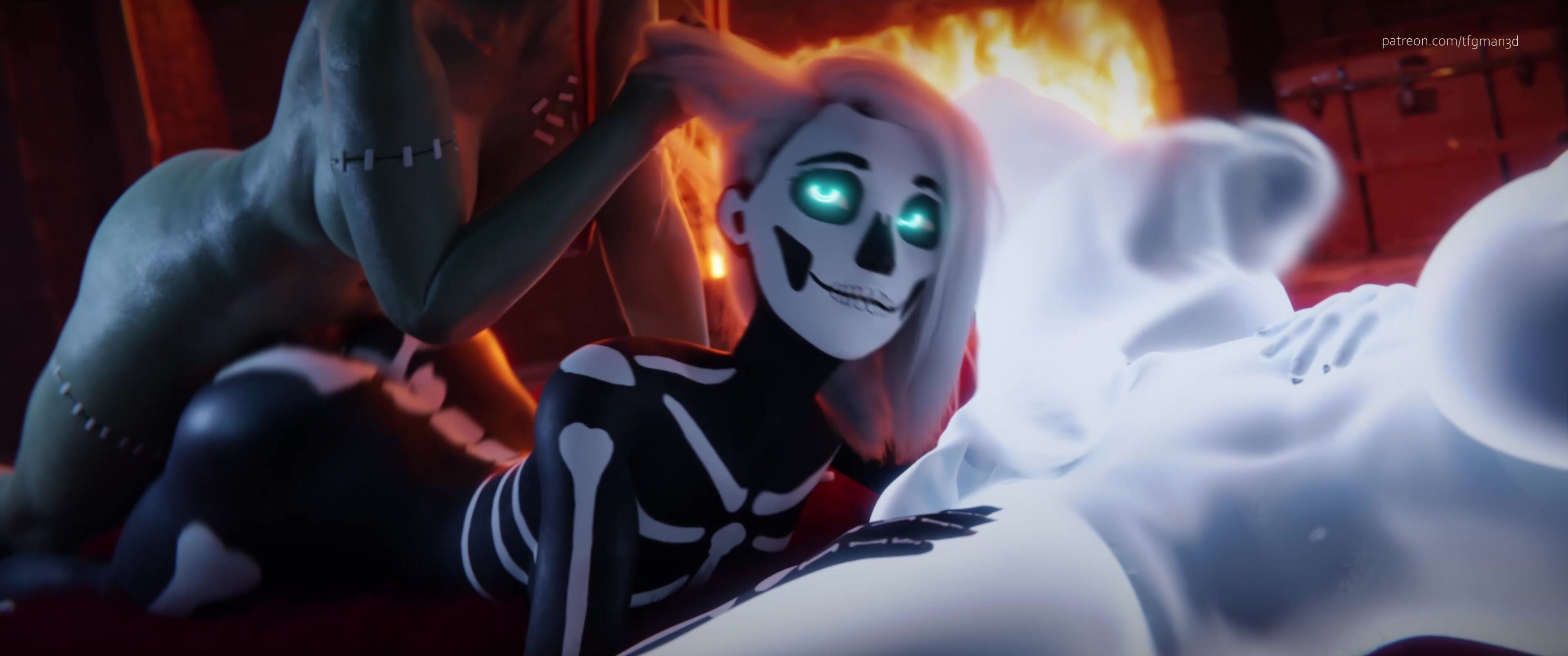 Halloween Threesome Thefastestgman 4k