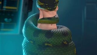 [KINGOCRSH] Snake vores blonde.