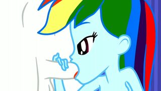 Equestria girls Rainbow dash blowjob