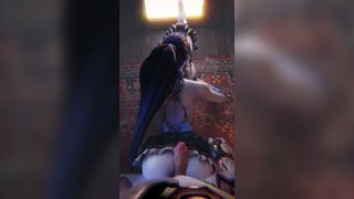 Genji flanks Widowmaker