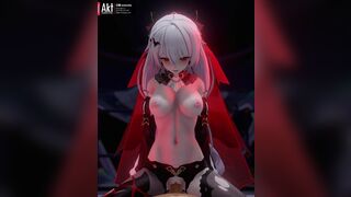 Tericula sucking white blood dry from Captain's PP!