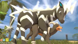 Female Houndoom x Male Zebstrika (Glitched Securitron / GSec)