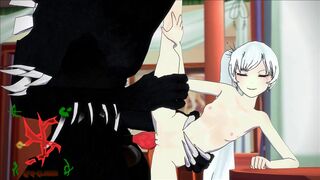 Weiss Schnee and her secret pet Beowolf.