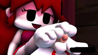 GF from FNF gives a footjob to BF