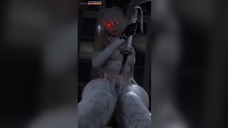 Infected 2B dangerous thighjob