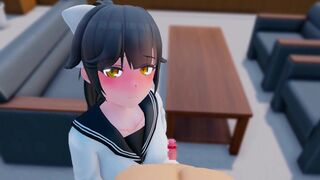 [EN] KhaoMMD Dirty Handjob Tsundere