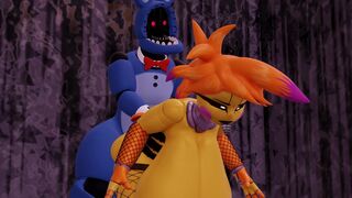 Withered bonnie and Slut chica have some Alone time