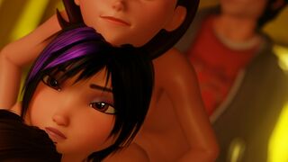 MILF-EGG Sandwich - Aunt Cass, Helen Parr, GoGo Tomago