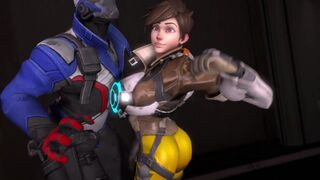 Overwatch Tracer Ballbusting Knee