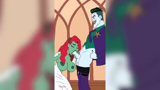 Poison Ivy gives Joker a blowjob