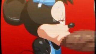 Minnie Mouse sucks dick