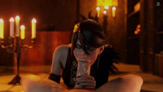 Morrigan sucking slowly