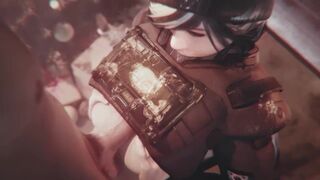 Titfucked underneath the mistletoe