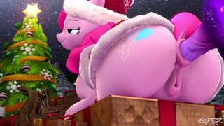 Offscreen Twilight fucks Pinkie's ass with a dildo