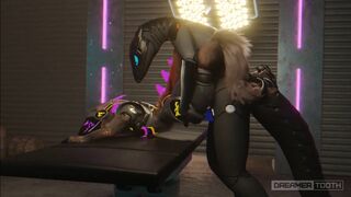 Synth ravages tiny protogen girl's pussy twice [dreamertooth]